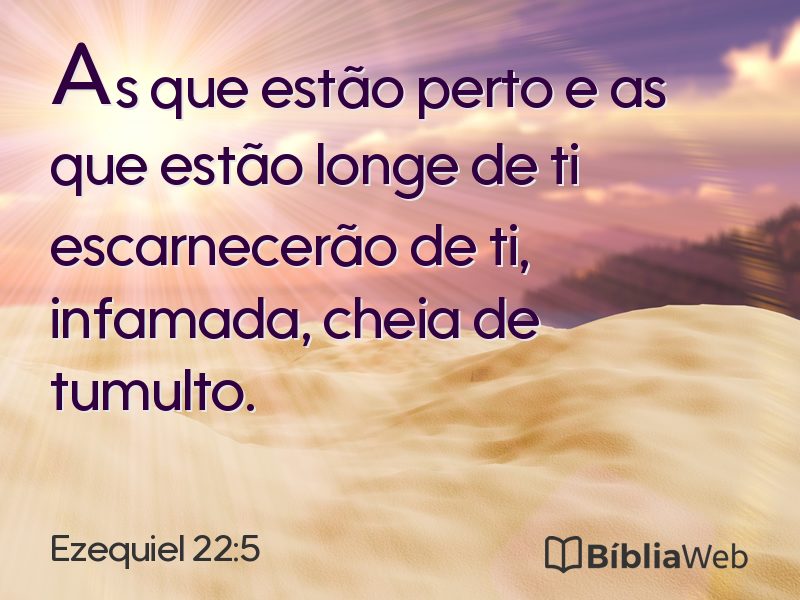 Ezequiel 22:5 em imagem para compartilhar