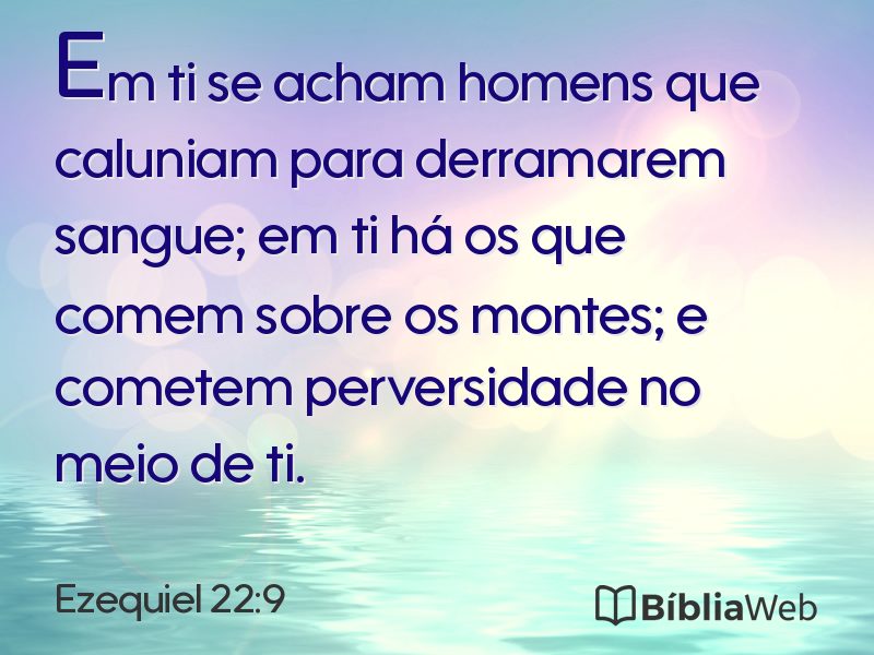 Ezequiel 22:9 em imagem para compartilhar
