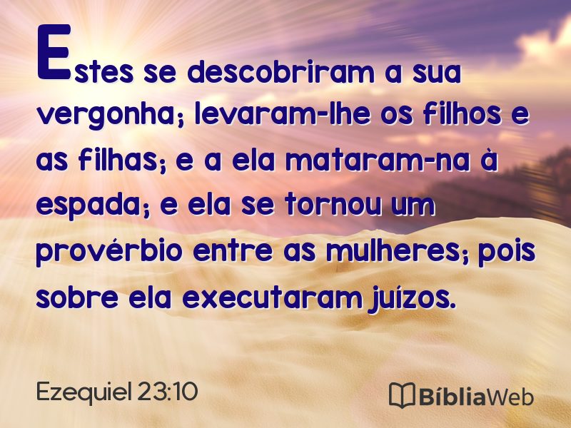 Ezequiel 23:10 em imagem para compartilhar