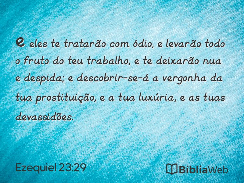 Ezequiel 23:29 em imagem para compartilhar
