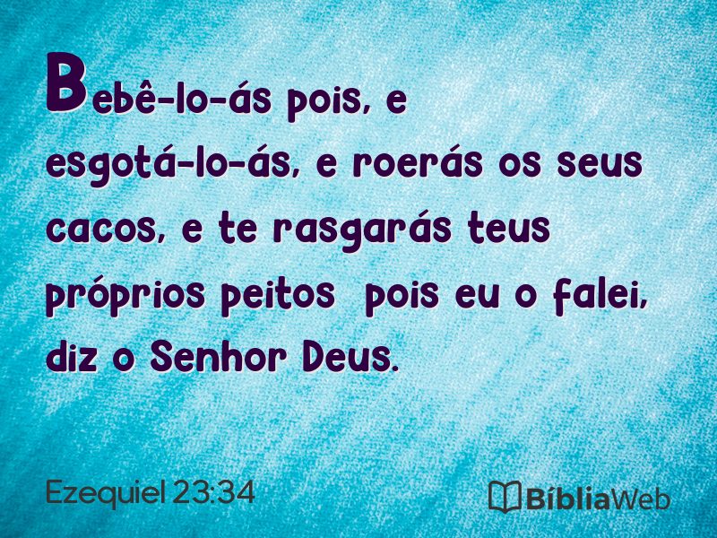 Ezequiel 23:34 em imagem para compartilhar