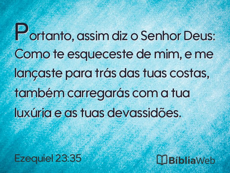 Ezequiel 23:35 em imagem para compartilhar