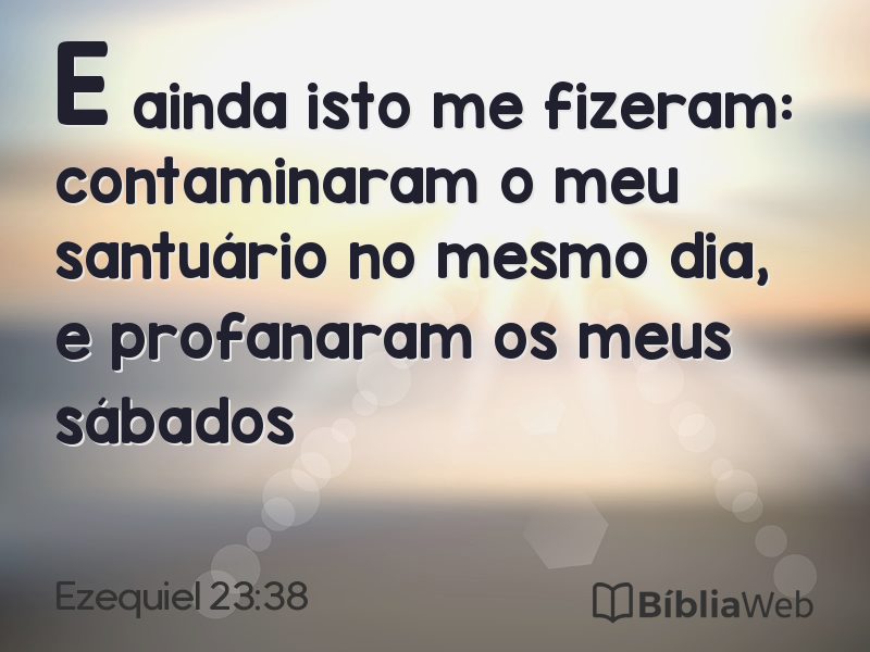 Ezequiel 23:38 em imagem para compartilhar
