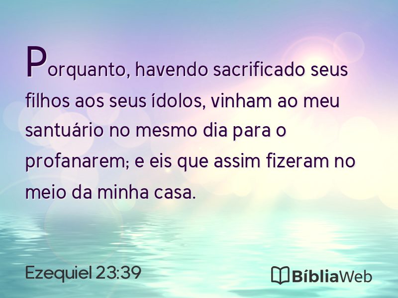 Ezequiel 23:39 em imagem para compartilhar