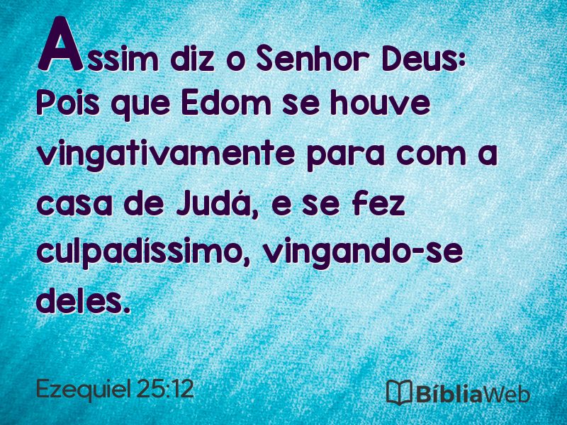 Ezequiel 25:12 em imagem para compartilhar