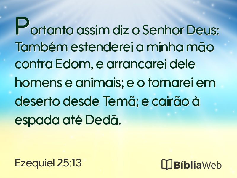 Ezequiel 25:13 em imagem para compartilhar