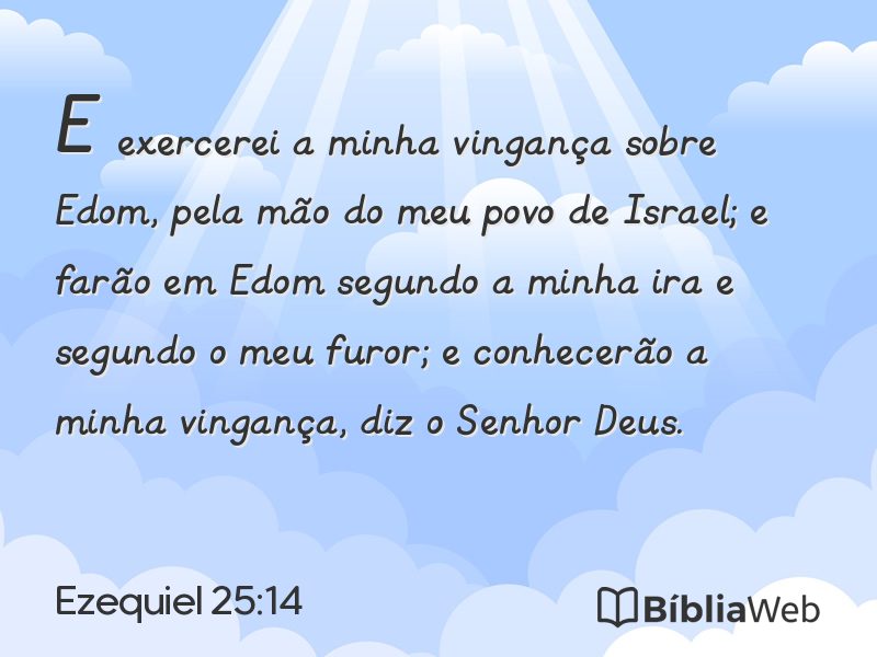 Ezequiel 25:14 em imagem para compartilhar