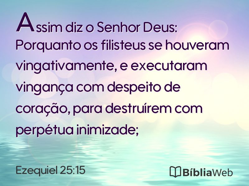 Ezequiel 25:15 em imagem para compartilhar