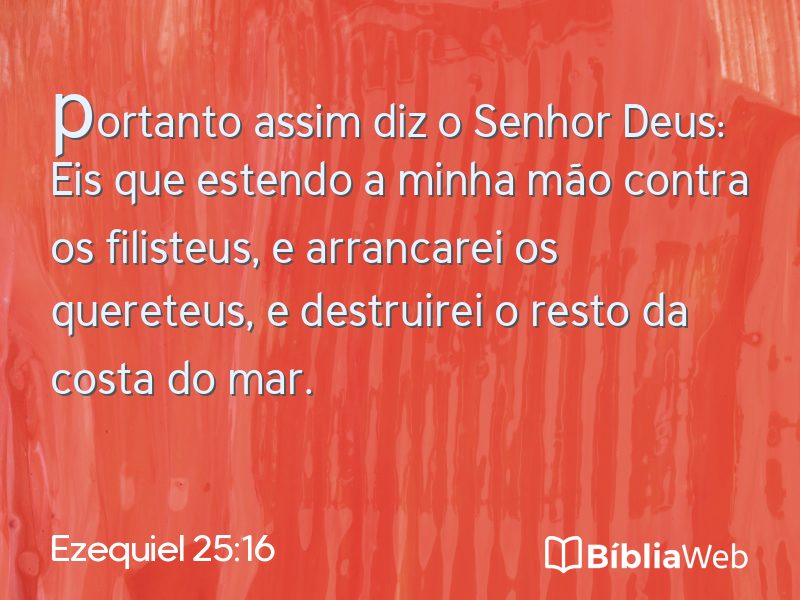 Ezequiel 25:16 em imagem para compartilhar