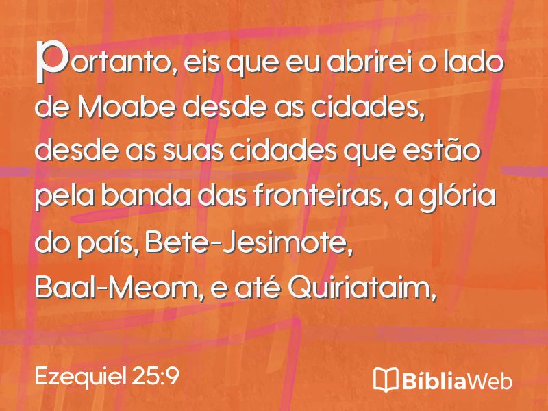 Ezequiel 25:9 em imagem para compartilhar