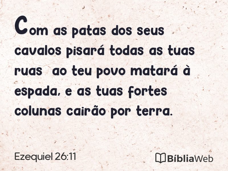 Ezequiel 26:11 em imagem para compartilhar
