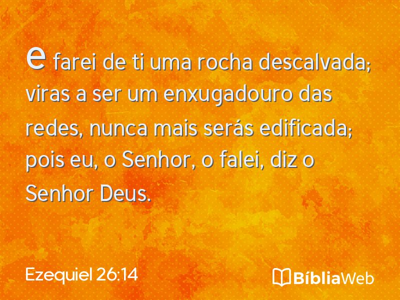 Ezequiel 26:14 em imagem para compartilhar