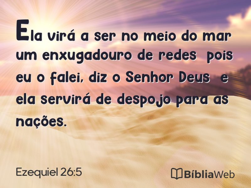 Ezequiel 26:5 em imagem para compartilhar