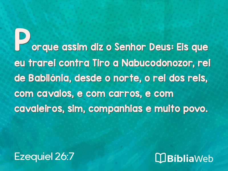 Ezequiel 26:7 em imagem para compartilhar