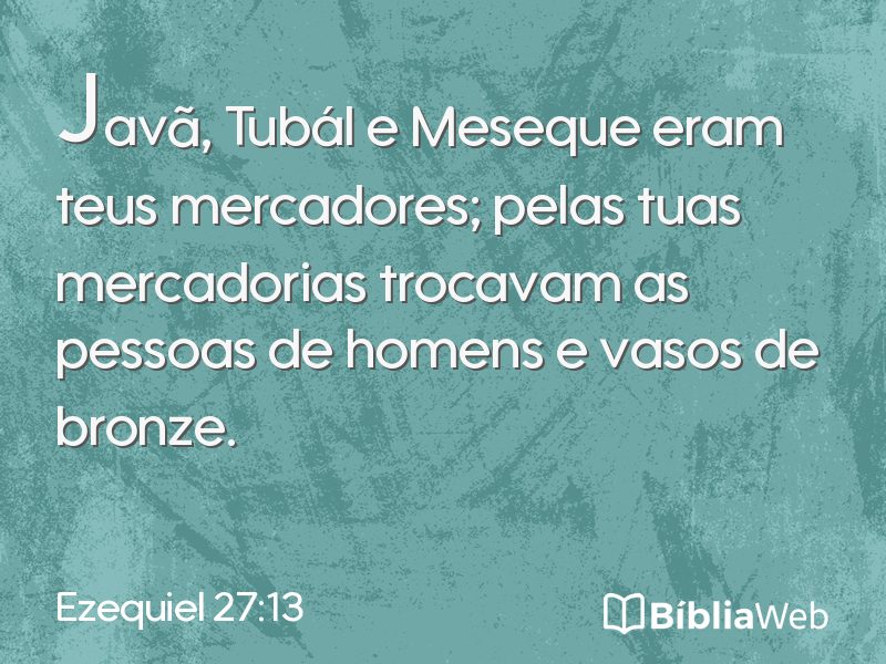 Ezequiel 27:13 em imagem para compartilhar