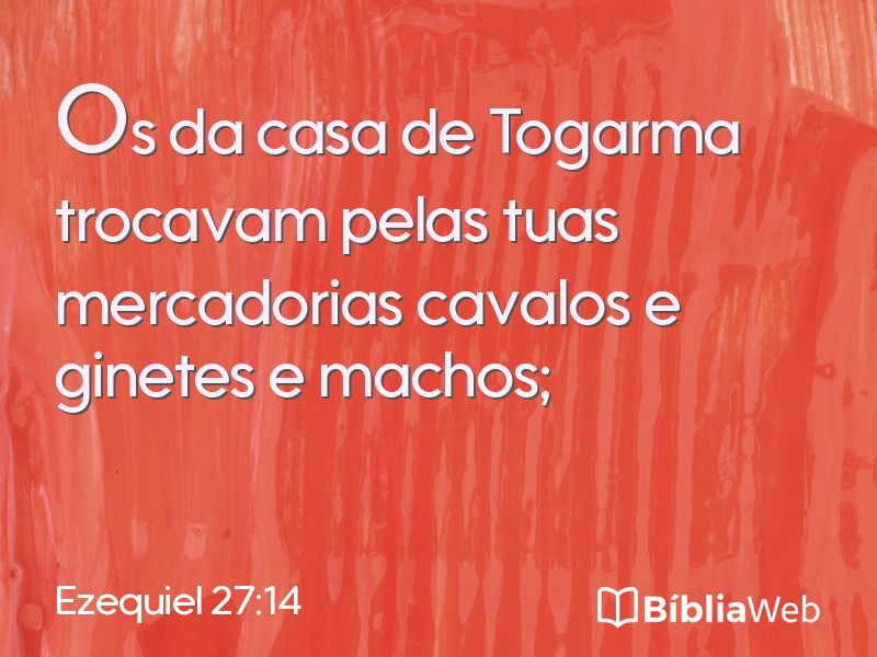 Ezequiel 27:14 em imagem para compartilhar