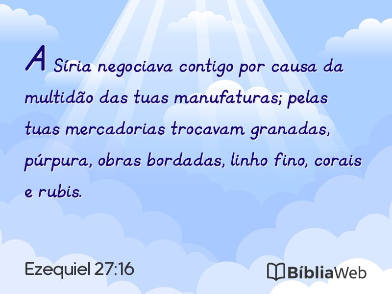 Ezequiel 27:16 em imagem para compartilhar
