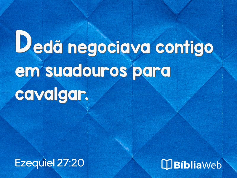 Ezequiel 27:20 em imagem para compartilhar