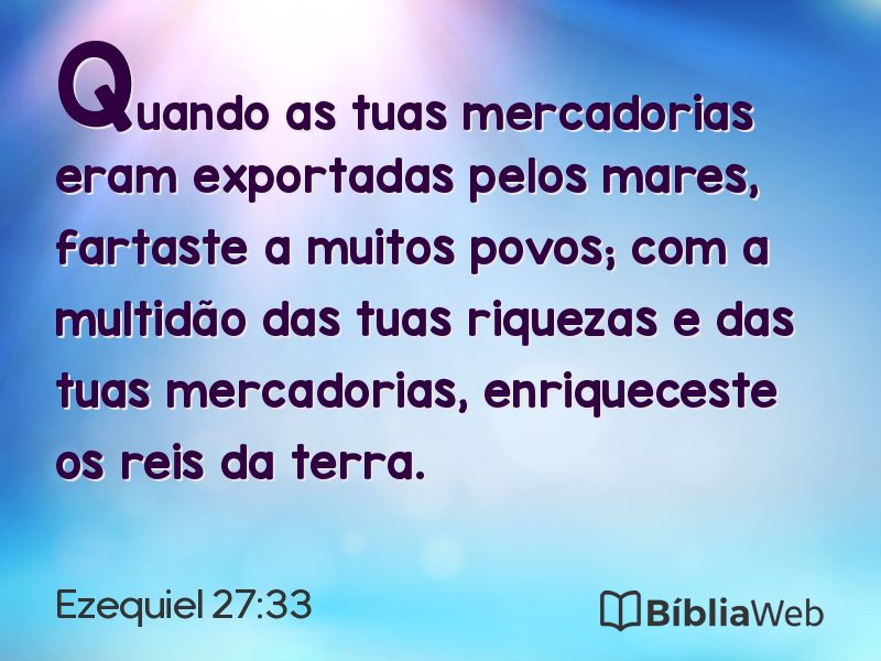 Ezequiel 27:33 em imagem para compartilhar