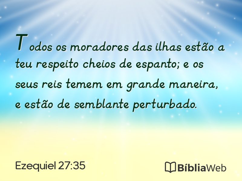 Ezequiel 27:35 em imagem para compartilhar