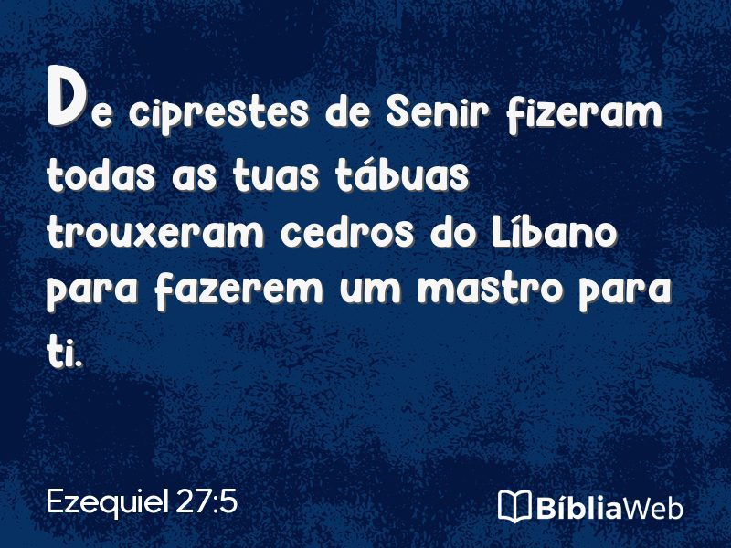 Ezequiel 27:5 em imagem para compartilhar