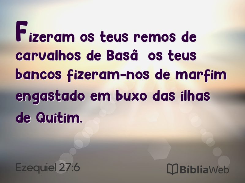 Ezequiel 27:6 em imagem para compartilhar