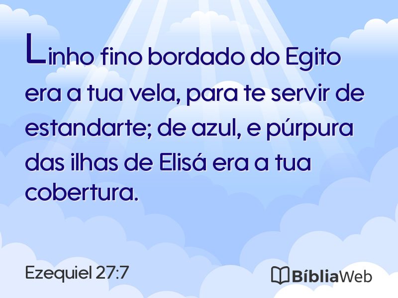 Ezequiel 27:7 em imagem para compartilhar