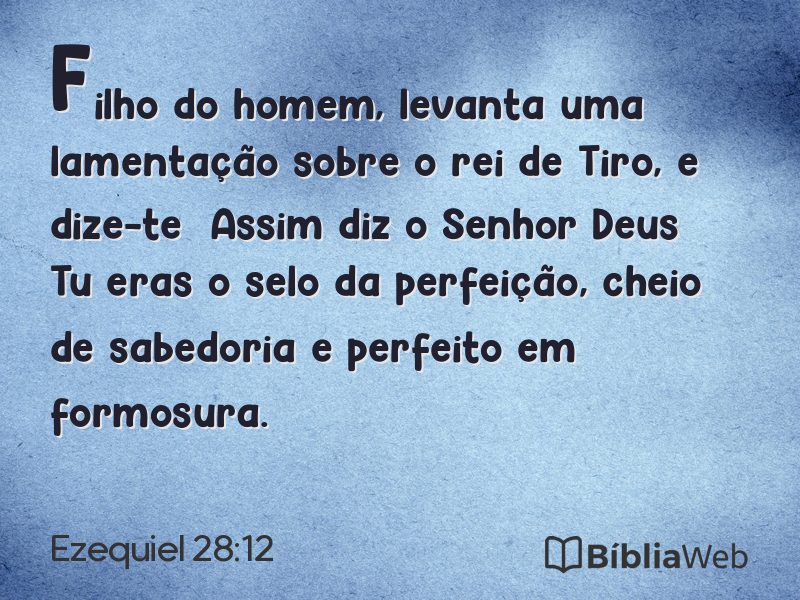 Ezequiel 28:12 em imagem para compartilhar