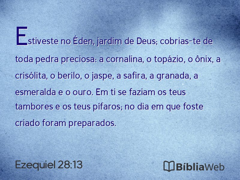 Ezequiel 28:13 em imagem para compartilhar