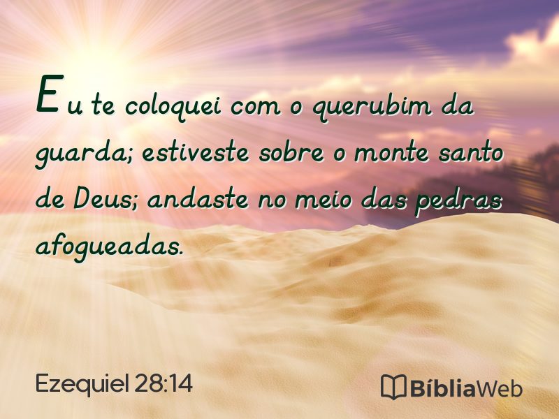 Ezequiel 28:14 em imagem para compartilhar