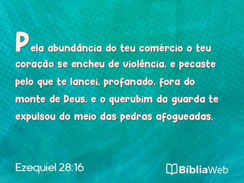 Ezequiel 28:16 em imagem para compartilhar