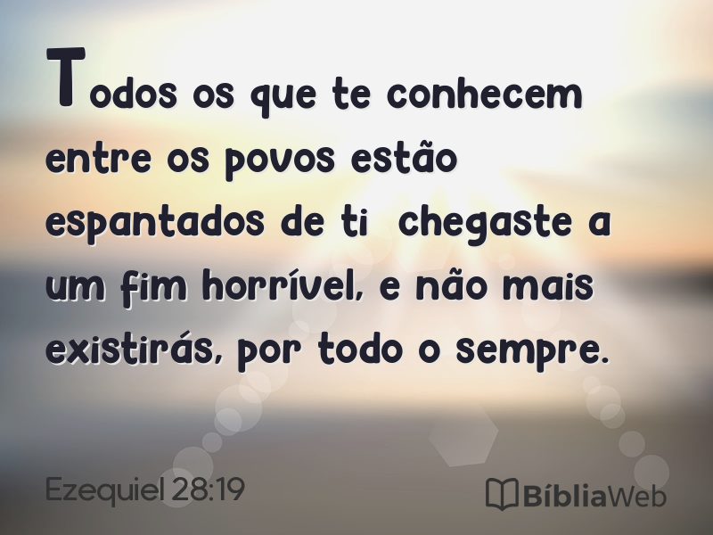 Ezequiel 28:19 em imagem para compartilhar