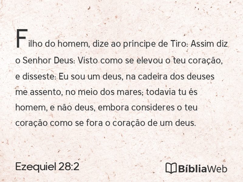 Ezequiel 28:2 em imagem para compartilhar