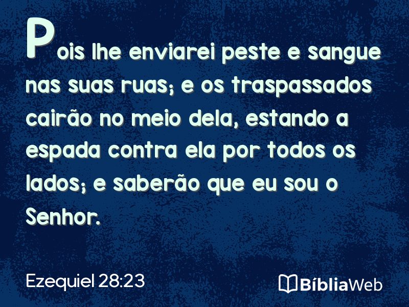 Ezequiel 28:23 em imagem para compartilhar