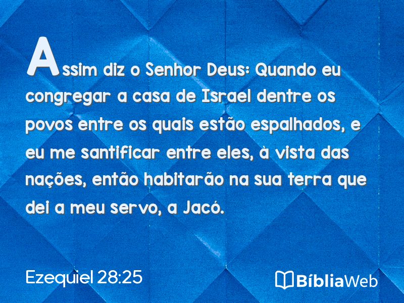 Ezequiel 28:25 em imagem para compartilhar