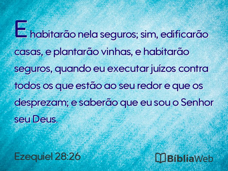 Ezequiel 28:26 em imagem para compartilhar