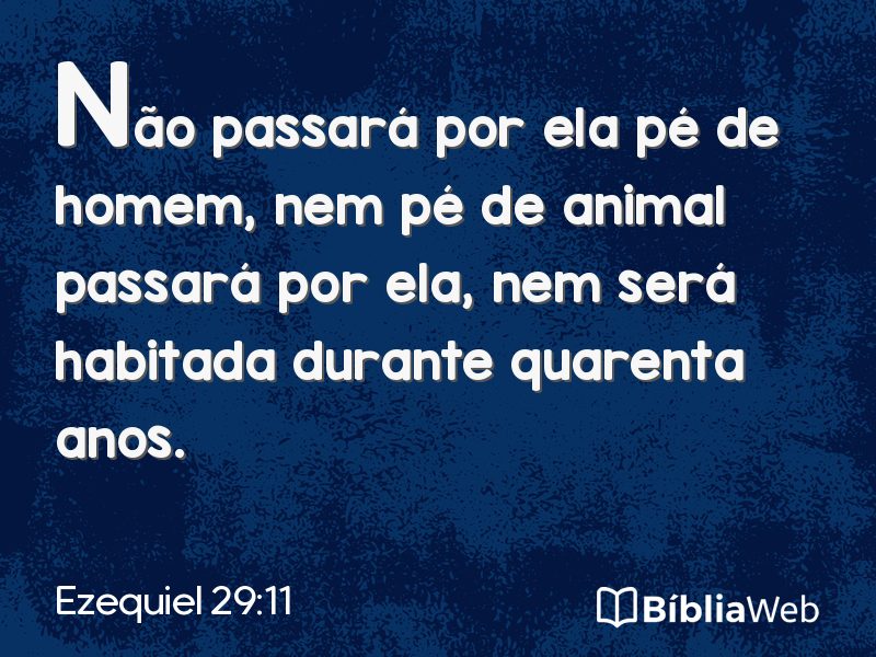 Ezequiel 29:11 em imagem para compartilhar