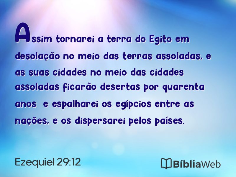 Ezequiel 29:12 em imagem para compartilhar