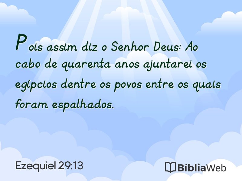 Ezequiel 29:13 em imagem para compartilhar