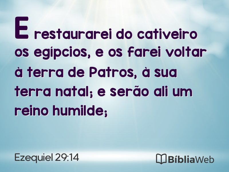 Ezequiel 29:14 em imagem para compartilhar