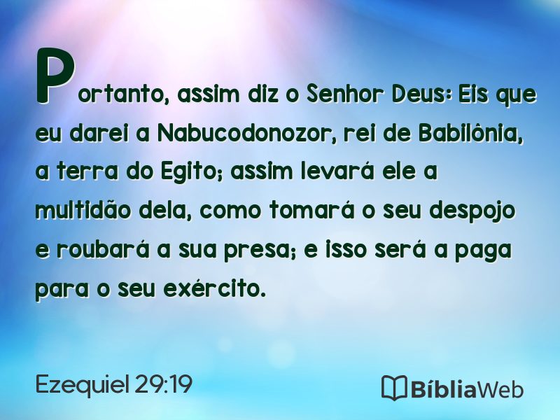 Ezequiel 29:19 em imagem para compartilhar