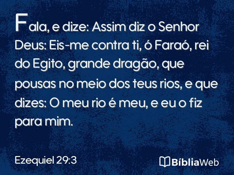 Ezequiel 29:3 em imagem para compartilhar
