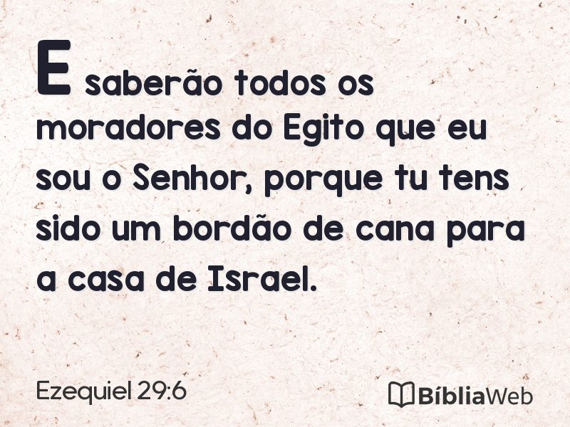 Ezequiel 29:6 em imagem para compartilhar