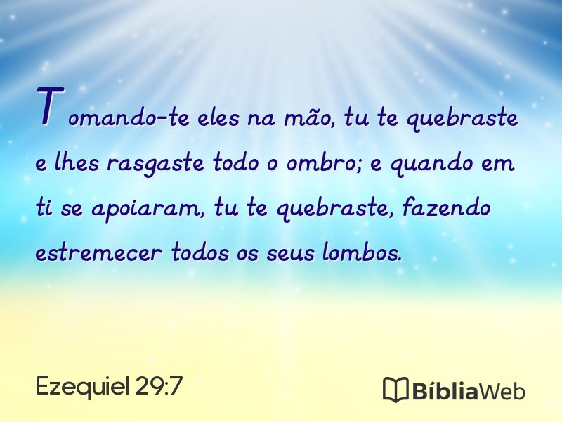 Ezequiel 29:7 em imagem para compartilhar