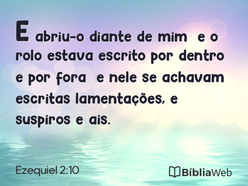 Ezequiel 2:10 em imagem para compartilhar