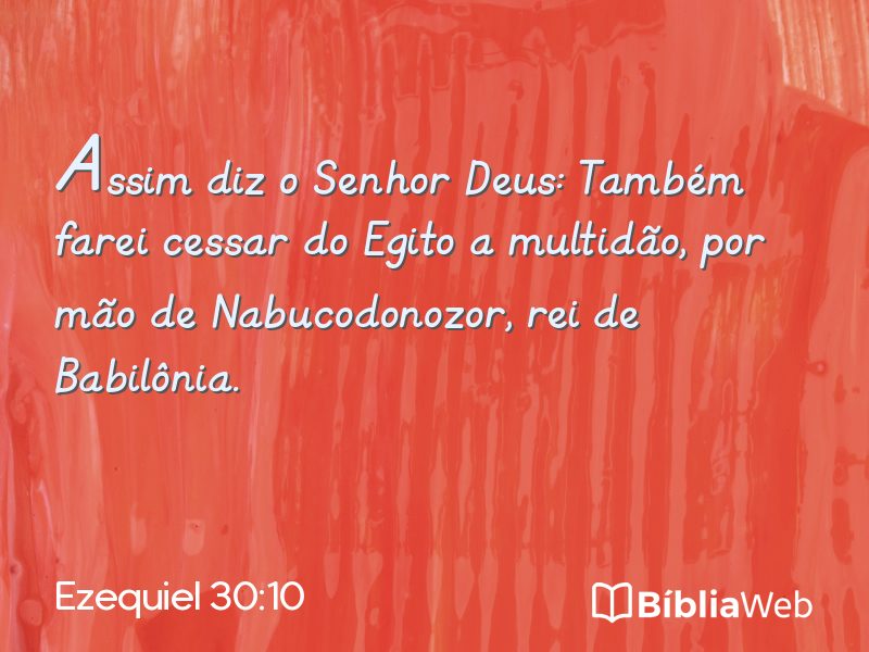 Ezequiel 30:10 em imagem para compartilhar