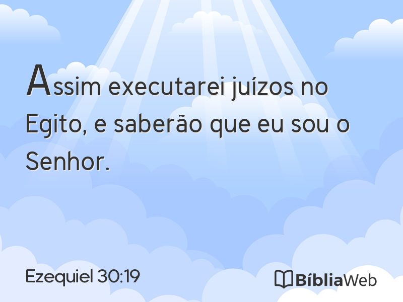 Ezequiel 30:19 em imagem para compartilhar