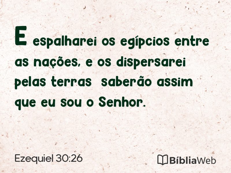 Ezequiel 30:26 em imagem para compartilhar
