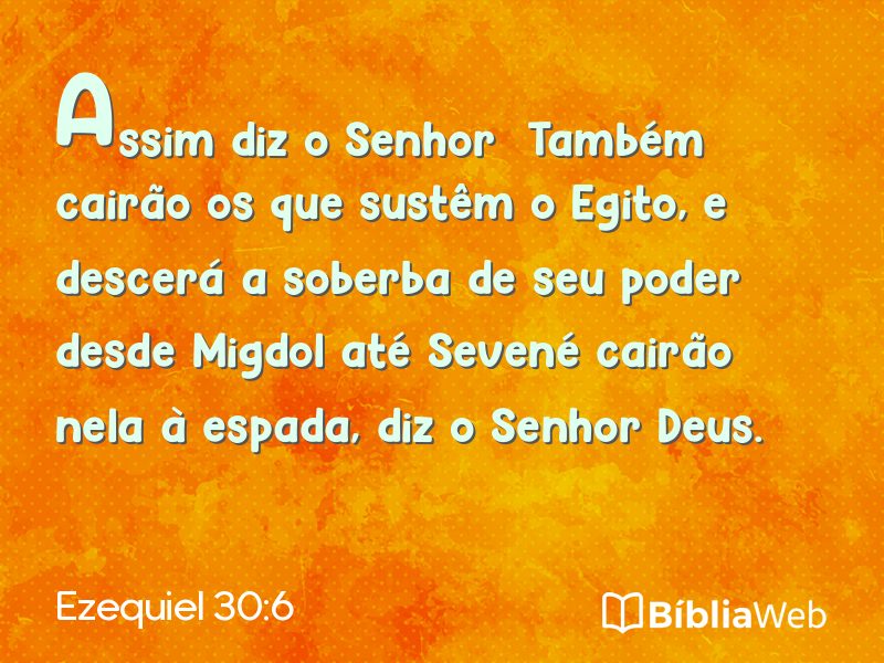 Ezequiel 30:6 em imagem para compartilhar