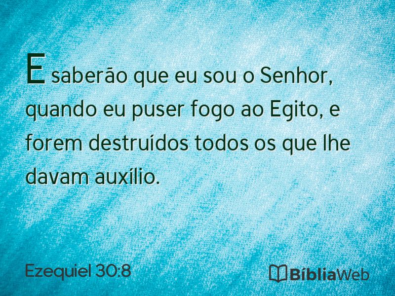 Ezequiel 30:8 em imagem para compartilhar
